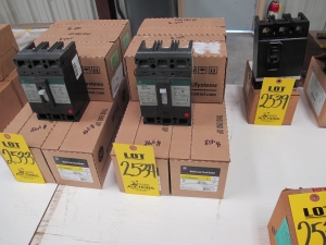 LOT (6) BREAKERS, CIRCUIT TYPE, MOLDED CASE KIND, 30 AMP, 480VAC / 250VDC, 3 POLES, GENERAL ELECTRIC P/N TED134030XL (OR ABB P/N W8BDP777). NOTE: GE TED134030XL IS AN EXACT REPLACEMENT FOR ABB W8BDP777 PER ABB EMAIL DATED 07/11/12. NO SEE IS REQUIRED FOR THESE 2 PART NUMBERS. PDF COPY OF EMAIL IS ATTACHED TO "SERVICES FOR OBJECT". APPLICATION: > RUNNING CIRCUIT BREAKER FOR MAIN TRANSFO, PART # W8BDP777 (W-44) LOADING & HANDLING FEE $5-